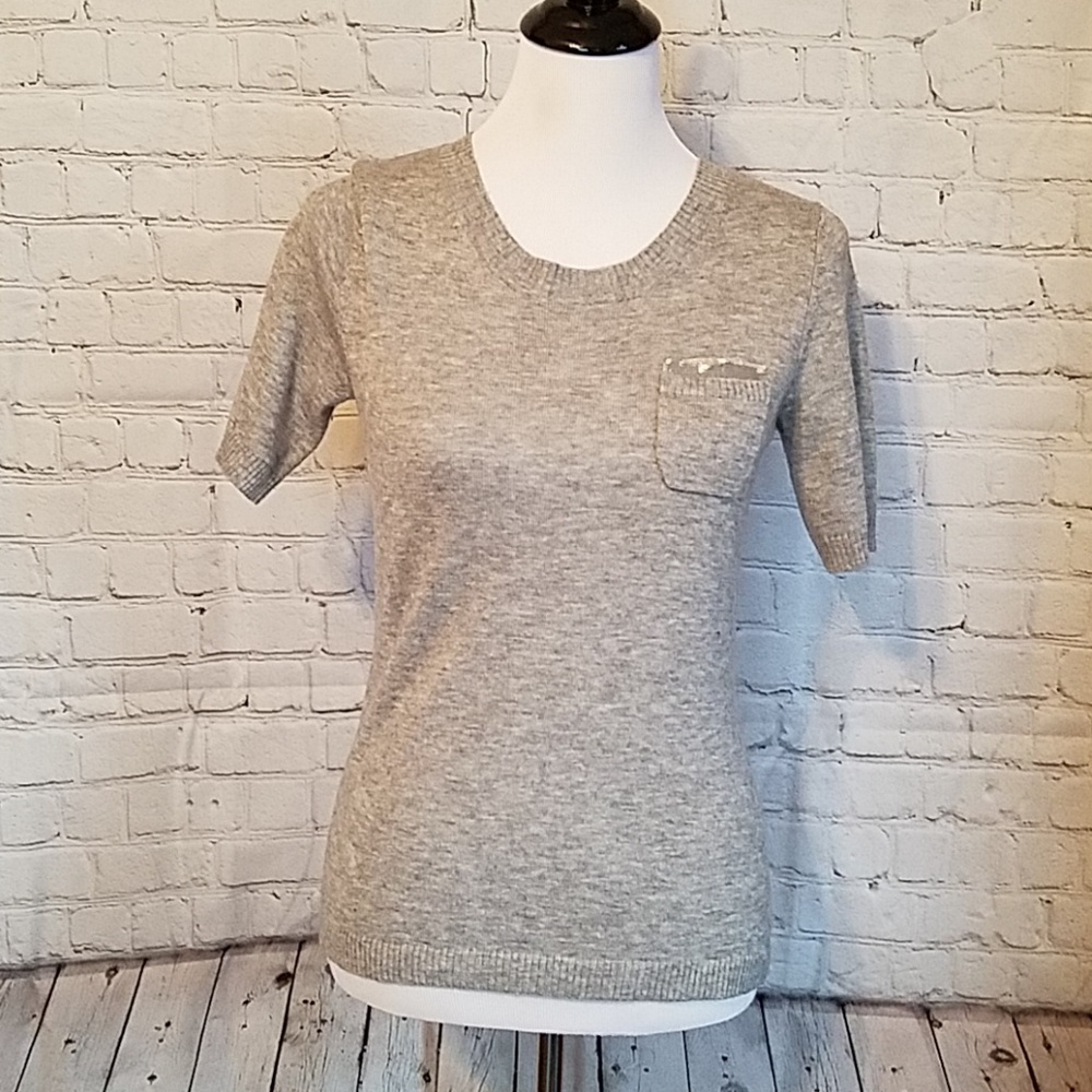 Banana Republic short sleeve rayon/wool sweater